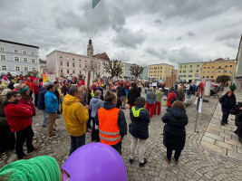 Kundgebung vor dem Rathaus