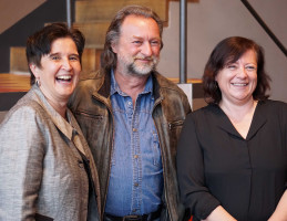 Dirk Reichenau mit der Europaabgeordneten Maria Noichl und MdB Bärbel Kofler