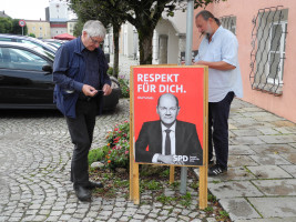 Plakatieren zur Bundestagswahl