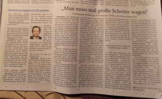 Interview in der Südostbayerischen Rundschau mit Dirk Reichenau